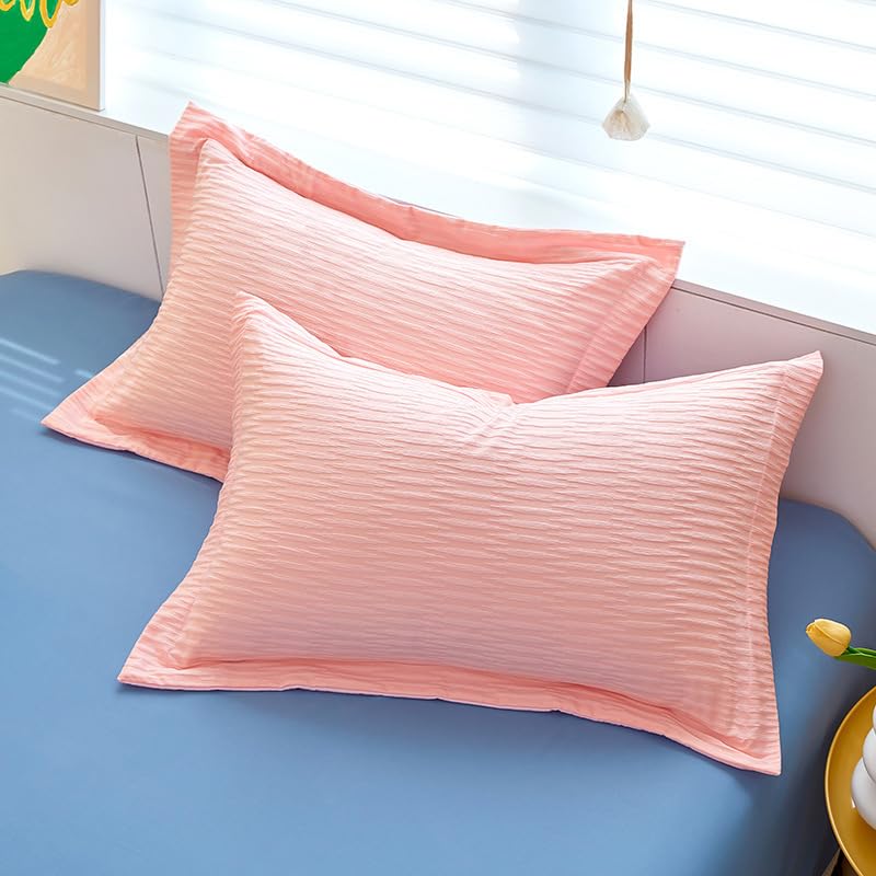 Namzi Light Blue Pillow Cases,18.9 * 29.13inch,Solid Color Simple