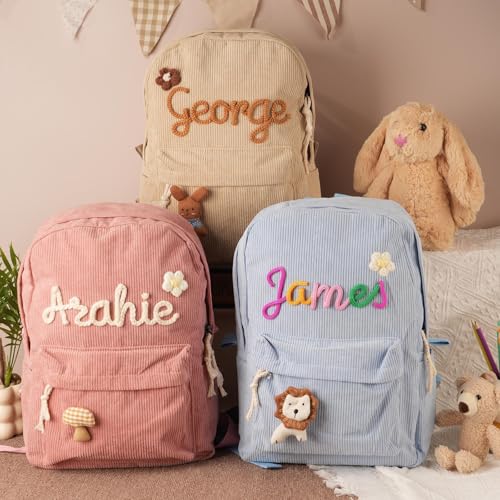 Personalized School Backpacks Custom Corduroy Backpack with Name Customized Cute Backpacks for Her Dance Travel Backpack Personalized Back to School Gifts3