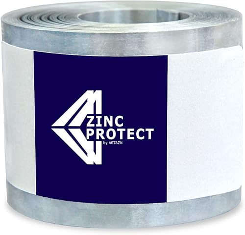 Tira de techo para la prevención de musgo y moho, tira de zinc de 2.5" de ancho y 50' de largo