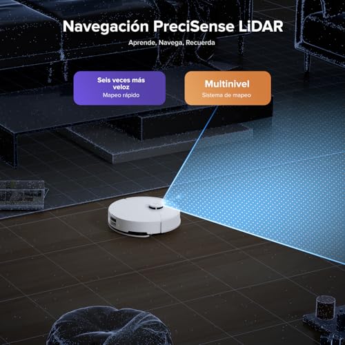 Miniatura 7 de roborock Q10 S5+ Set Robot Aspirador y Fregasuelo 2 en 1 10000 Pa, Blanco
