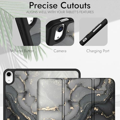 Image of Robustrion Case Cover for iPad Air 11 inch Cover M4 / M3 / M2 / iPad Air 5th Generation Cover /iPad Air 4th Generation with [Pencil Holder] for iPad Air 11 inch M4 M3 M2 /Air 4 5 10.9 inch - Ocean Black