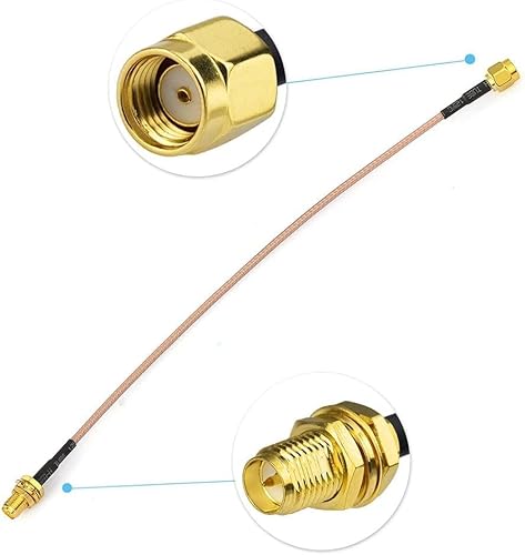 GTIWUNG 2 Stück RP SMA Stecker auf RP SMA Buchse Kabel RG316 Koaxialkabel 30cm WiFi Antennenverlängerung Antennenkabel Male Pigtail WLAN-Antennenadapter für GPS/3G 4G LTE + 3 Stück RP-SMA-Adapter Set