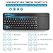 Wireless Keyboard with Touchpad, WisFox 2.4G Slim Ergonomic Wireless Keyboard with Easy Media Control and Built-in Touch Pad for PC Laptop Windows Google Smart TV HTPC Android