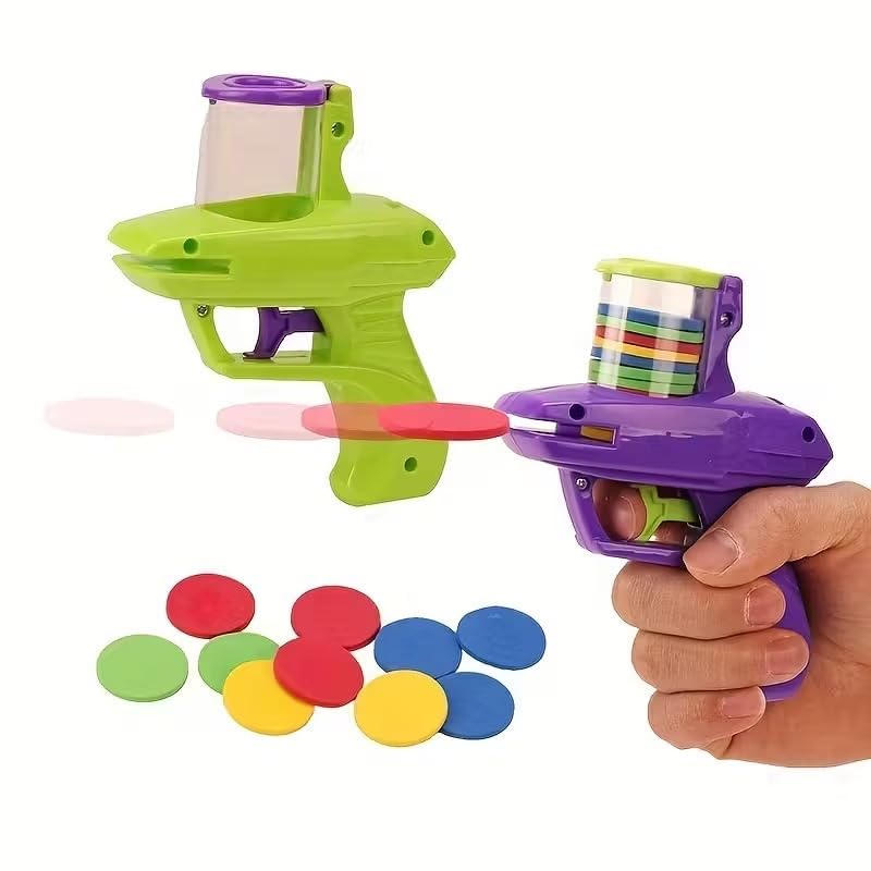 Image of Kidoyz Foam Disc Launcher Toy Gun for Kids | Flying Frisbee Foam Blaster with Stackable Magazine & Easy Trigger Action | Indoor Outdoor Fun Shooting Game | Safe Disc Shooter Toy for Boys & Girls