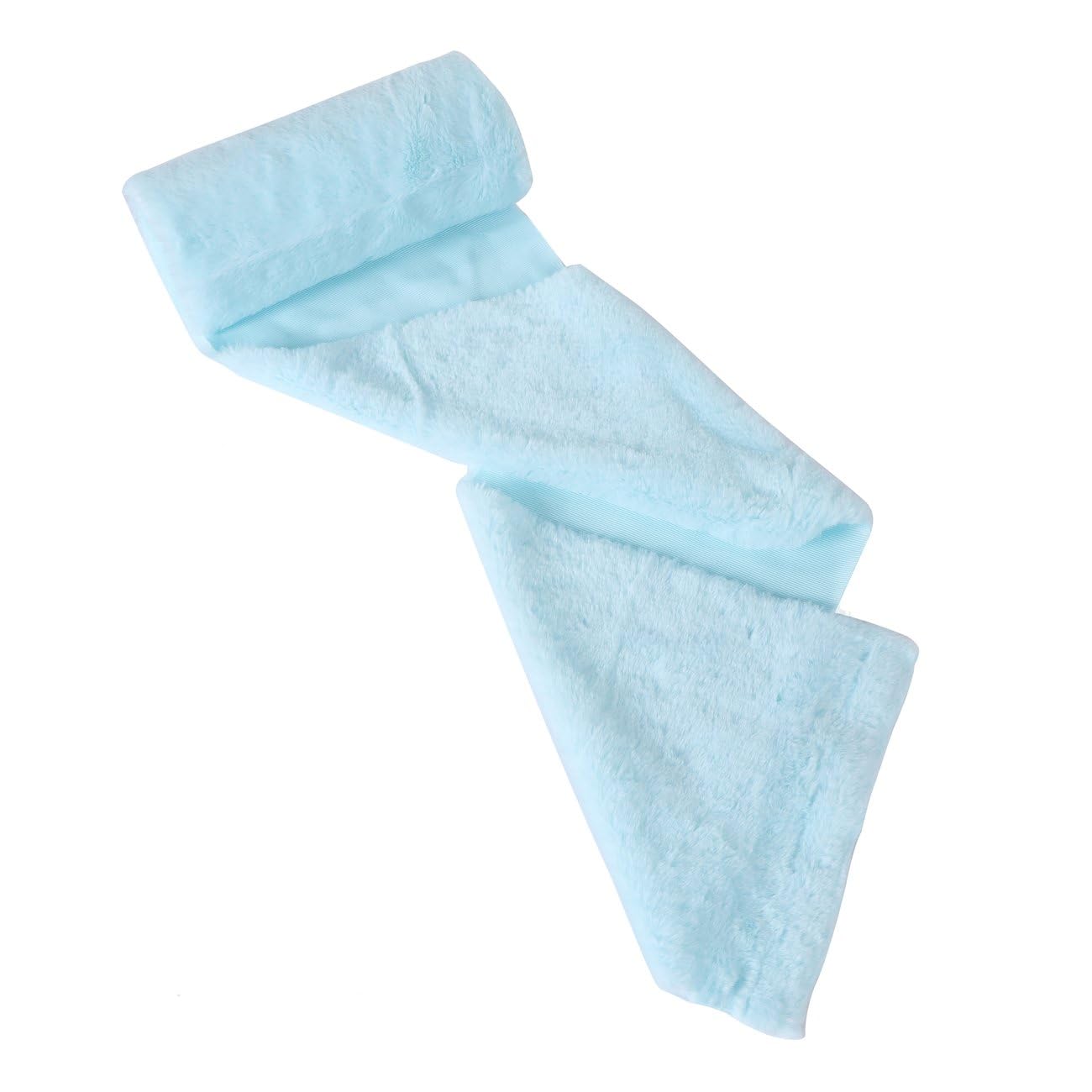 Luxurious Faux Fur Fabric by Neotrims – Precut Panels 1.6mt Long x 20cm, Soft Plush 10mm Pile, 21 Colours – Ribbon Style Faux Fur for Crafts, Sewing, Clothing Edges & DIY Projects. Sky Blue — image 1