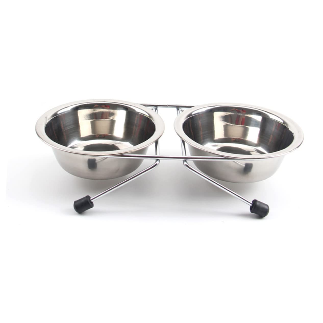 TOGEVAL Dual-use Pet Feeder Dog Water and Food Bowls Non-Slip Base Middle Size for Dogs