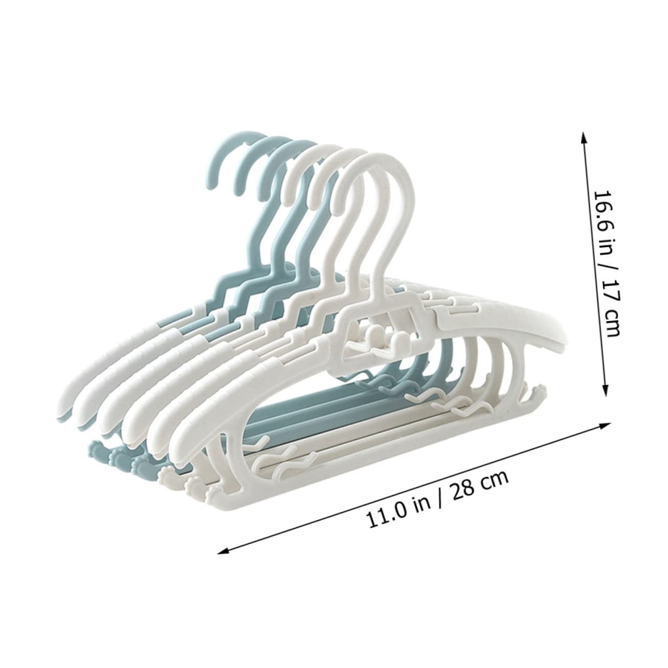 OUNONA 10pcs Boys and Girls Clothing Hangers Anti-Slip Baby Hanger Set Nursery and Retractable Hangers Boys Girls Multi-Function -Ready