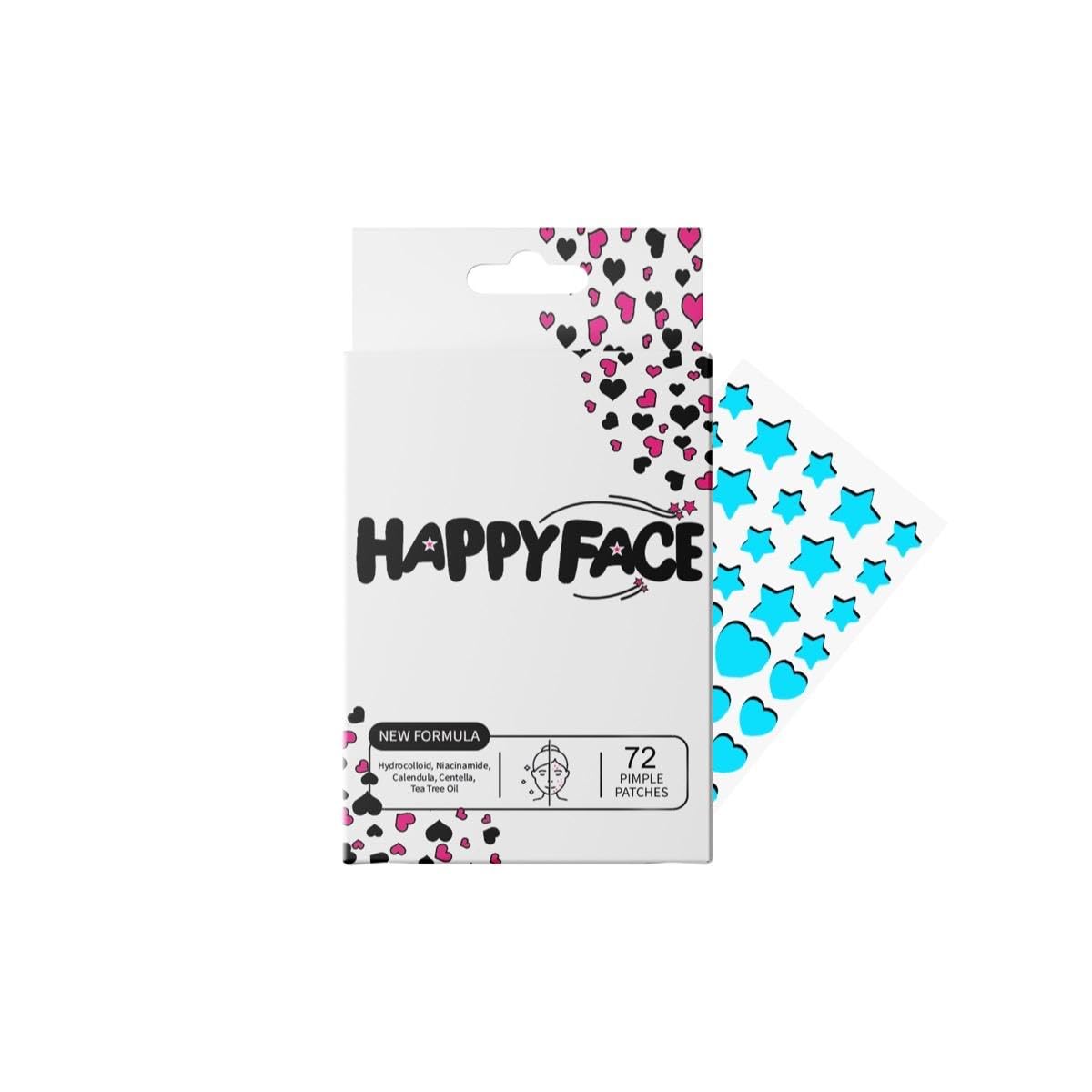 HappyFace Jay Z Blue Stars Hearts Pimple Patches Acne Spot Dots Party Pack 72 Count Hydrocolloid Niacinamide Centella
