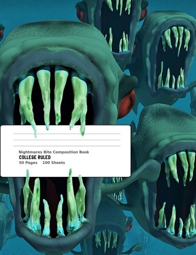 Nightmares Bite College Ruled Composition Book: 50 pages