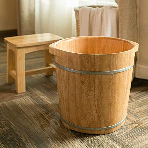 Balde de madera para spa de pies con tapa y masaje miniatura 5