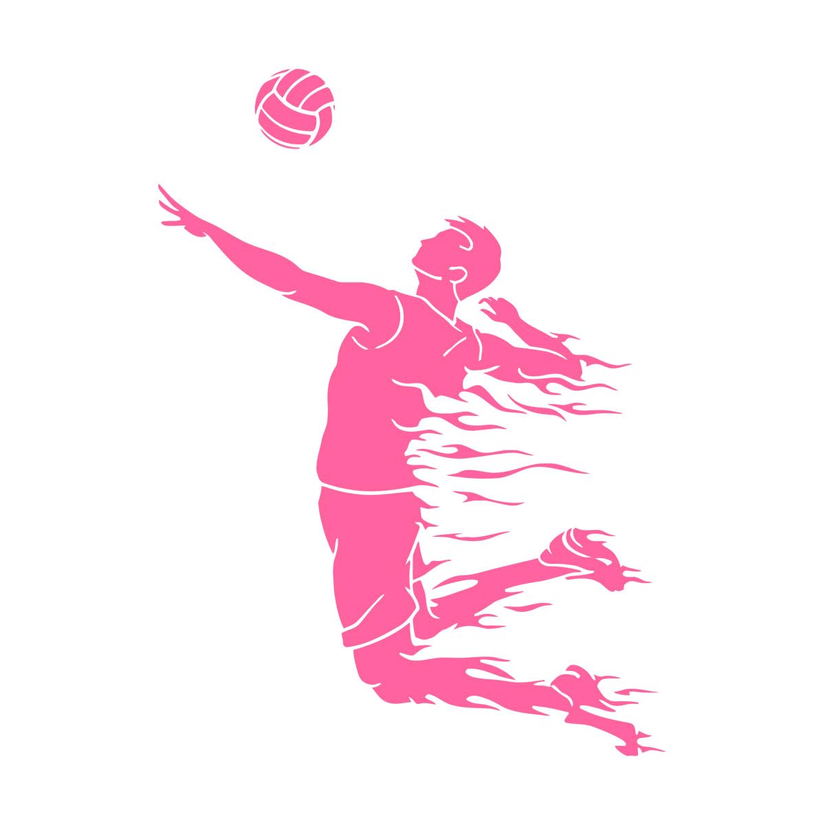 Volleyball Wall Decals Exercise Room Art Decoration Pulsation Ball Sport Vinyl Gym Wall Stickers Home Decor Teen Room Large - 57x75cm