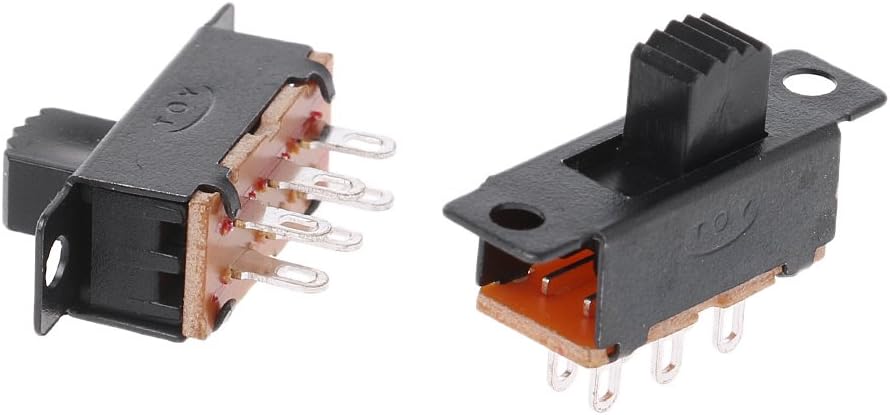 10Pcs SS22F32 6 Pins 2 Positions DPDT On/On Slide 0.5A Toggle