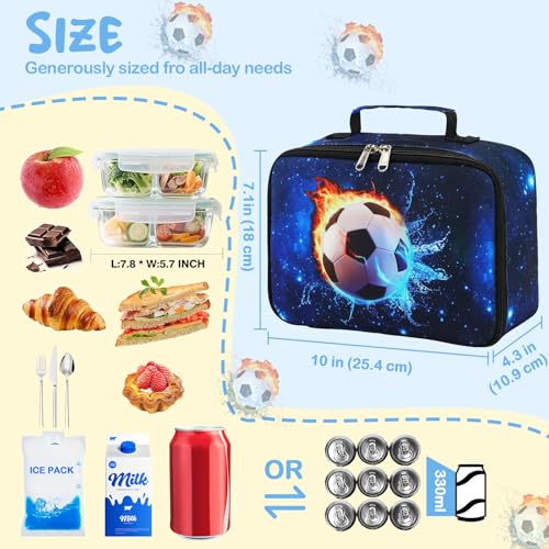 Image of CAMTOP Lunch Box Kids Boys Insulated Lunch Cooler Bag Reusable Lunch Tote Kit for School Travel