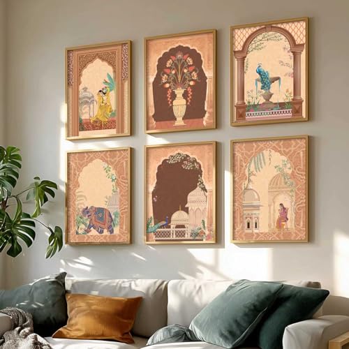 Image of kotart Painting for Wall Decoration - Pichwai Wall Art Painting for Living Room Bedroom Office Room Decor - Premium Digital Paintings with Frame for Home Decoration (10X13 INCH, B)