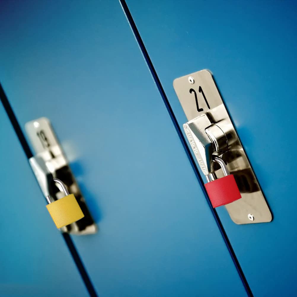 Pimoys 6 Pcs Multicolor Small Luggage Locks with Keys, Mini Locker Lock, Metal Suitcase Locks, Plastic-Covered Copper Keyed Padlock for Locker, Suitcase, Boxes