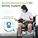 AUVON Cooling Gel Wheelchair Seat Cushion for Sciatica, Back, Pressure Sore and Ulcer Pain Relief, Breathable Memory Foam Chair Cushion with Waterproof Silk Fabric, Removable Strap, Anti-Slip Cover