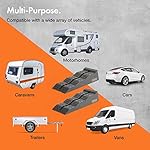 Vonhaus Caravan Levelling Ramp Set Heavy Duty Chocksblocks For Keeping Motorhome Campervan Rv Trailer Caravan Car Van Secure 3 Step Levels Non Skid Strong Durable 25 Tonne Capacity