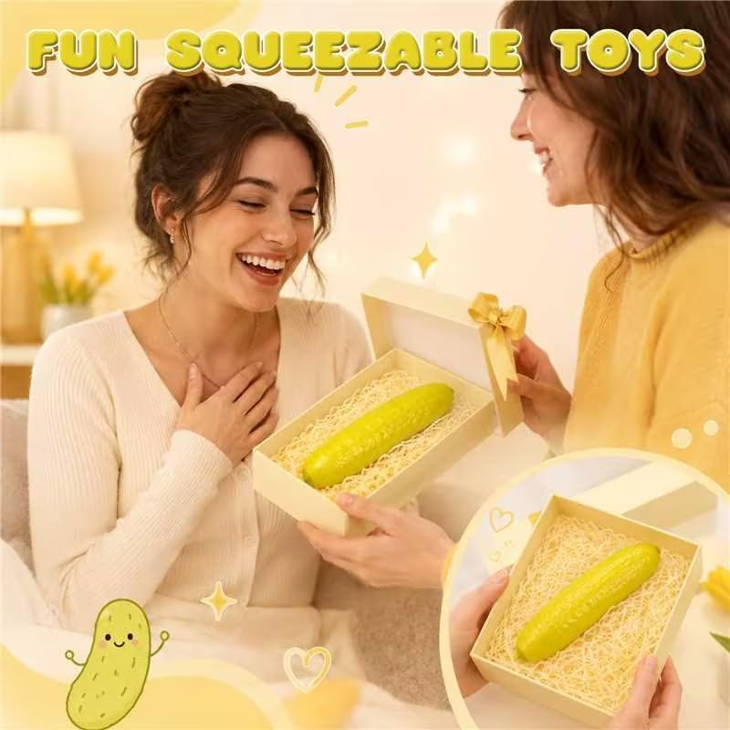 yJumbo Pickle Squíshy Toy,Pickle Squish,ealistic Pickle Stress Ball image 4