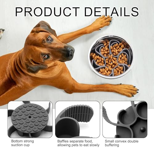 Anti Schling Napf Hund Schlingnapf Hunde Langsamer Fressnapf Hundenapf Langsam Fressen trockenfutter Slow Feeder Hundenäpfe Einfügung Reduzieren Übermäßiges Essen Schneidbar für Katzen Haustiere