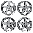 4x Rial Felgen Alufelgen Kodiak 6.0Jx15 ET39 4x100 graphit kompatibel mit OPEL Adam Astra Corsa Karl Karl Rocks Meriva Tigra