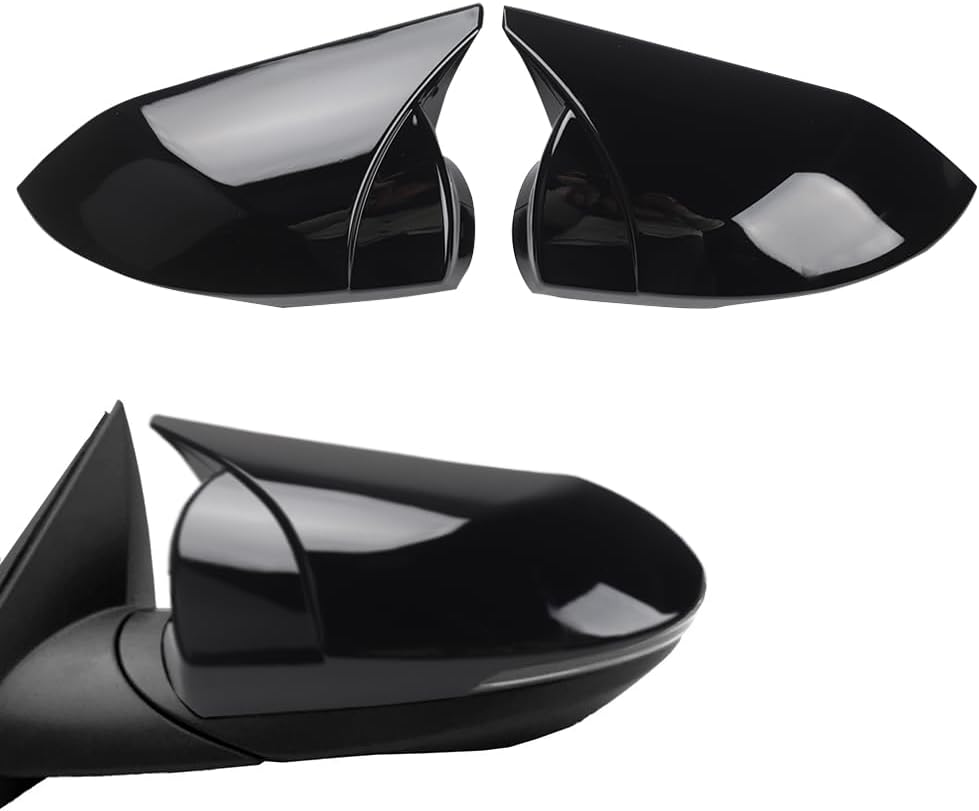 BOYUER for Hyundai Elantra 2021 2022 2023 2024 2025 2026 2PCS Car Side Rear View Mirror Guard Cover Caps Trims (Piano Black)