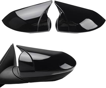 BOYUER for Hyundai Elantra 2021 2022 2023 2024 2025 2026 2PCS Car Side Rear View Mirror Guard Cover Caps Trims Piano Black