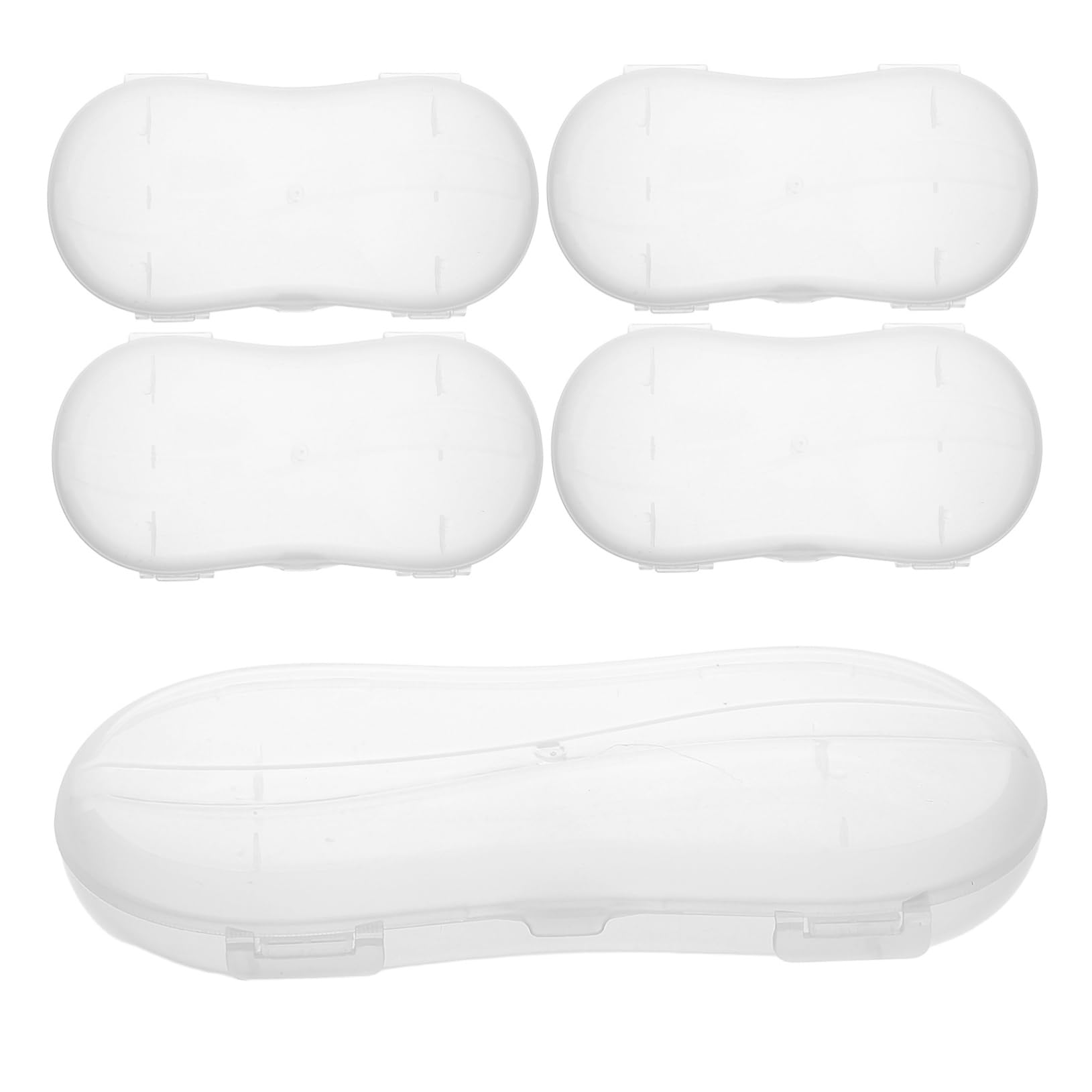 Parliky Stylish Simple Combination Storage Box 5pcs Pencil Pen Storage Box Toothpick Holder Plastic Organizer for Office Travel Home