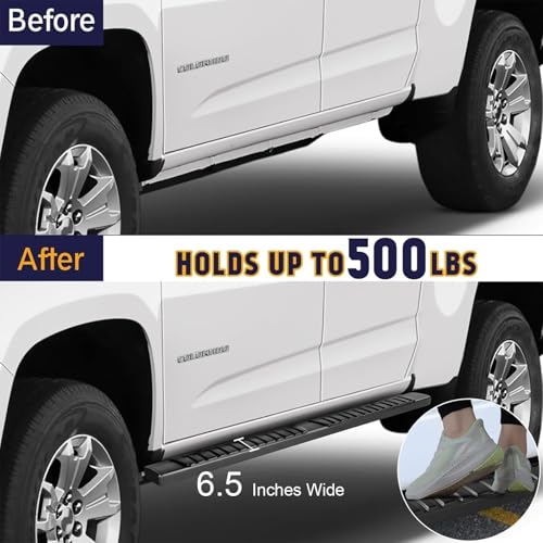 Estribos Perfit Liner 6.5 pulgadas negro aluminio para Chevy Colorado miniatura 6