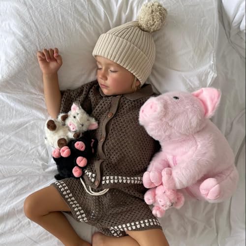 Image of Pig Stuffed Animal with 4 Baby Piggy Toys, Pink Pig Plush Set, 16 inch