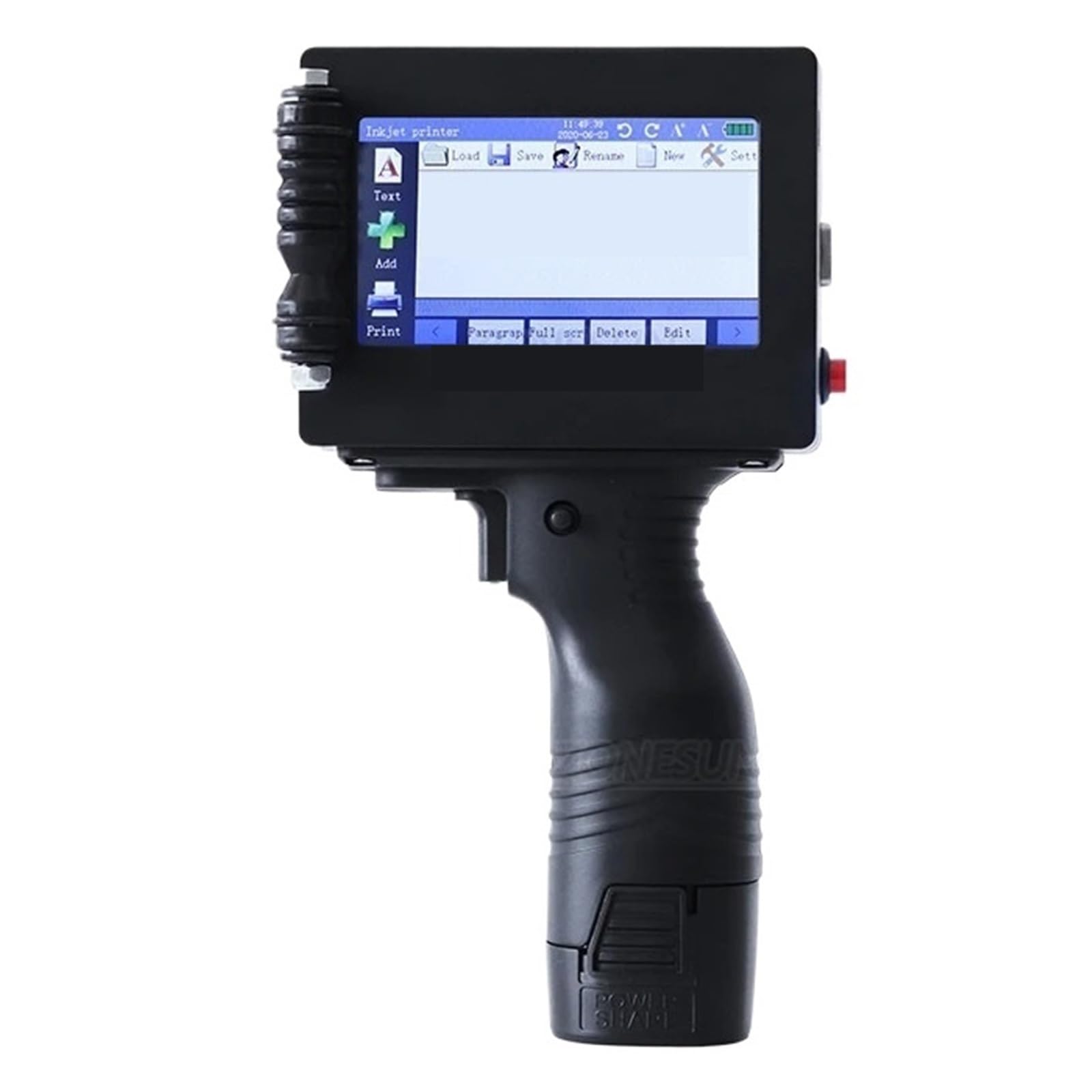 Handheld Inkjet Printer Portable 25.4mm QR Barcode Batch Expiry Date Serial Number Logo Digital ZS-HIP254 The Weld Is Strong(Black ink)
