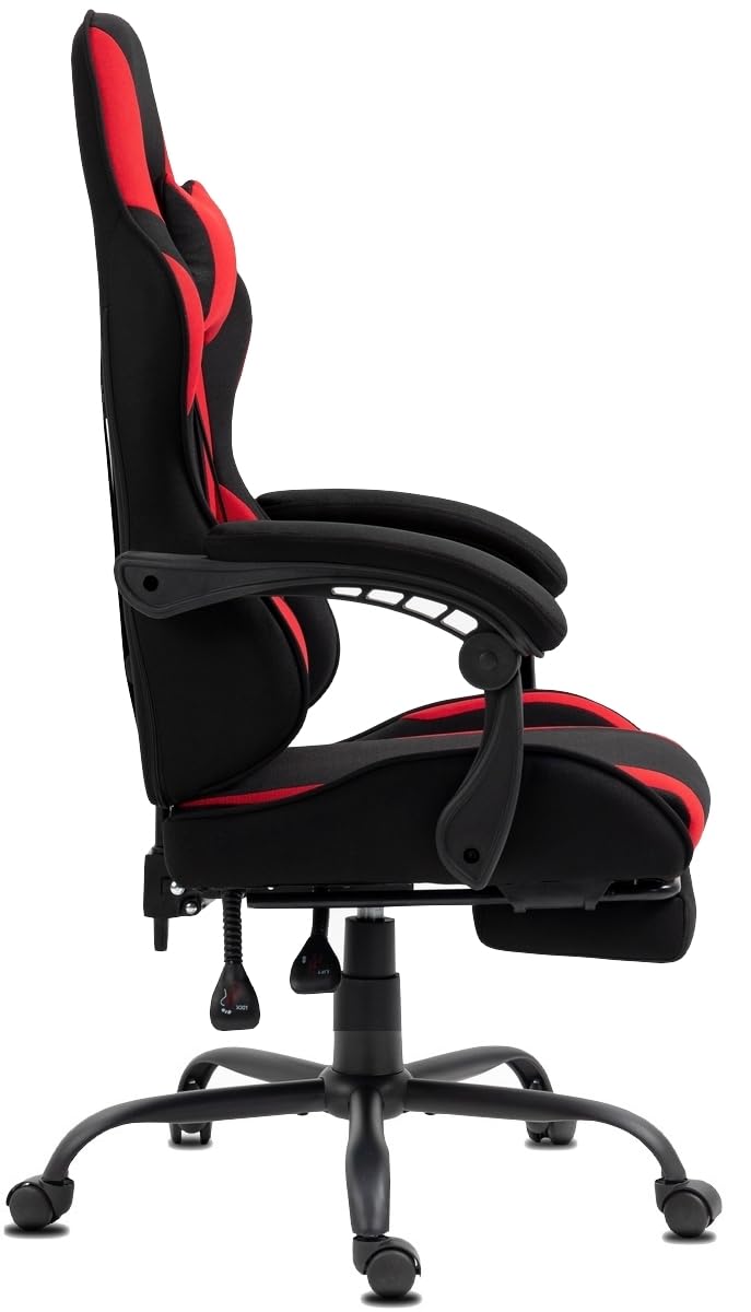 Delman 02-0040 Chaise de Jeu en Tissu, Rouge, Grand modèle