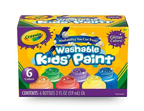 Crayola 54-2312 Washable Kids Paint Set (12Ct), Classic And Glitter Paint For Kids, Arts & Crafts Supplies thumb #5