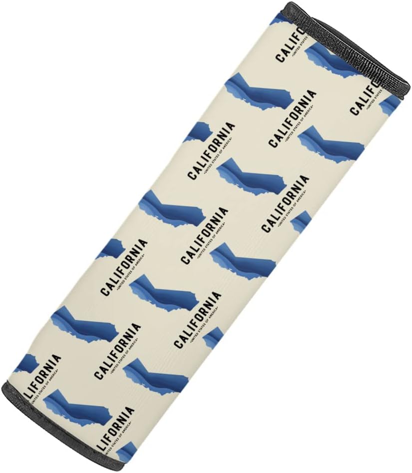 California State Car Seat Belt Pads - American Seat Belt Cover - Printed Seat Belt Cover