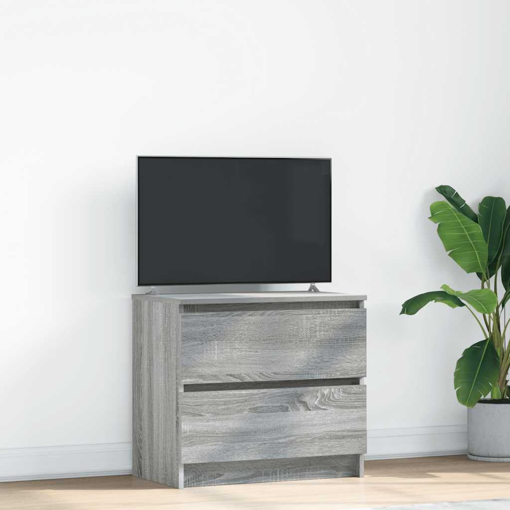 Drewnopochodny z szufladami szafka pod telewizor 60x35x54 cm szary