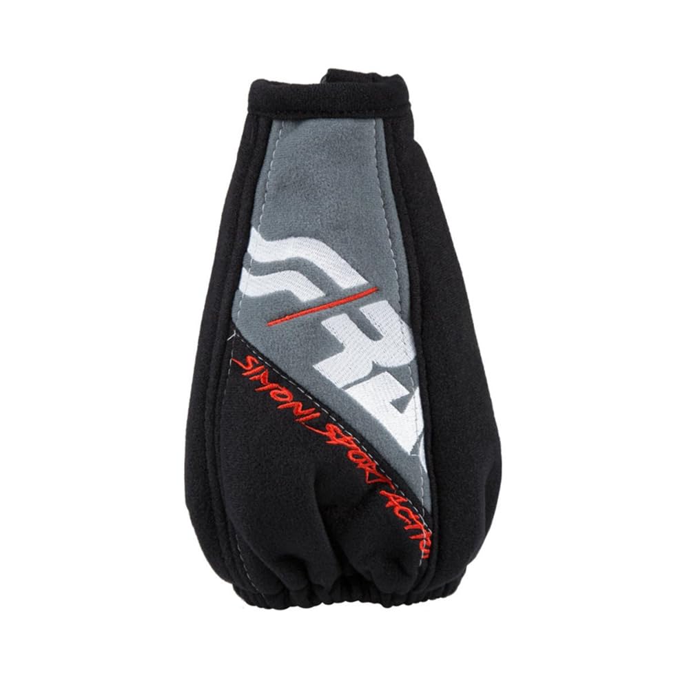 Simoni Racing C6112/GR Cuffia Cambio Universale, Cuffia Leva Cambio, in Microfibra Grigio e Nero