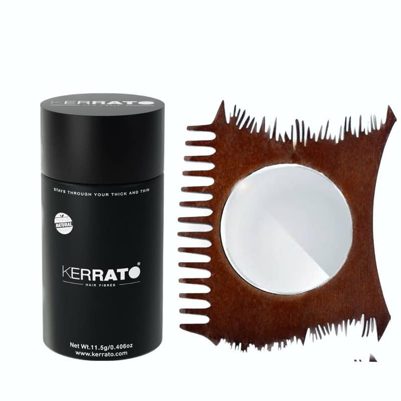 Kerrato Hair Fibres 11.5gm (MEDIUM BROWN) and Kerrato Hair Fibre Comb | Thinning Hairline Optimizer-image-14