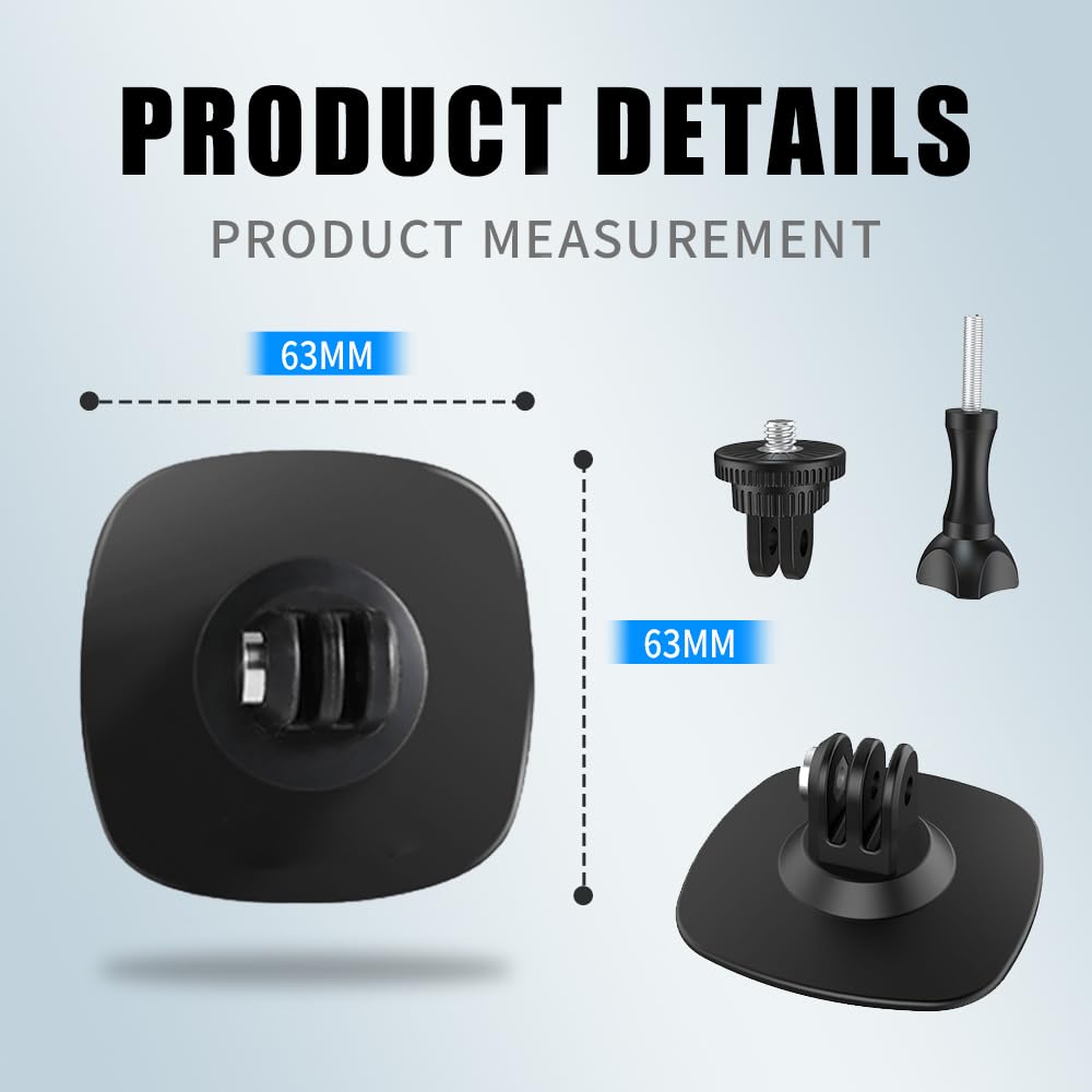Kit de montaje adhesivo flexible para insta360 X Series, GoPro Max y Hero Series - Base de casco - Accesorios de cámara deportiva para cualquier superficie plana o curvada