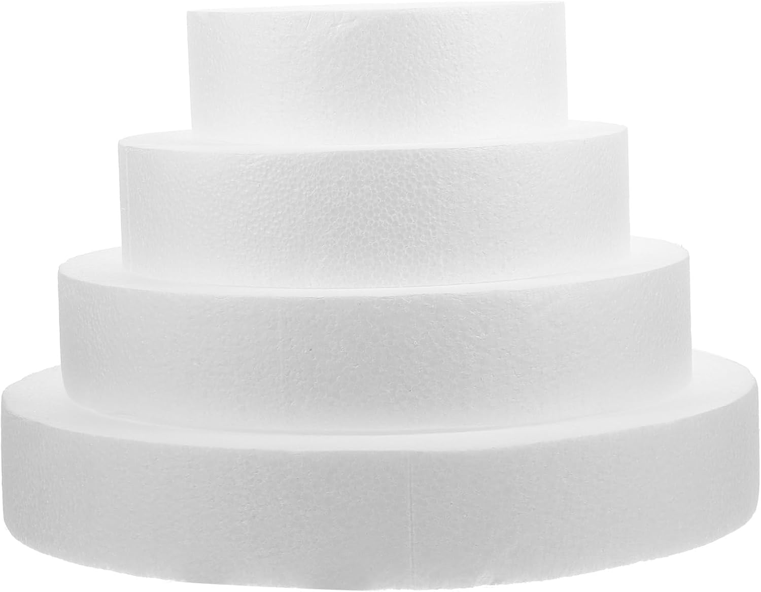 Luxshiny Wedding Decor Cake Dummies 4pcs Round Foam Cake