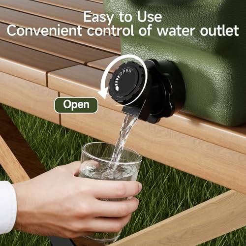 3.2GAL Camping Water Jug, Portable Water Storage Container with Spigot, Leak-Proof Lid & Dual Handles, Outdoor Water Tank for Camping, RV, Emergency Preparedness - Image 6
