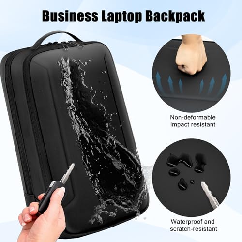 Slim Laptop Backpack for Men, Smart Business Backpack with Scratch Resistant Shell,Commute Backpack Waterproof fit 15.6 Inch Laptop with 3.0 USB,Ideal for Working,Travel, Commuting, Daily2