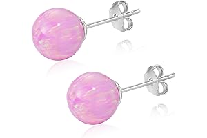 Opal Earrings for Women Sterling Silver, October Birthstone Earrings