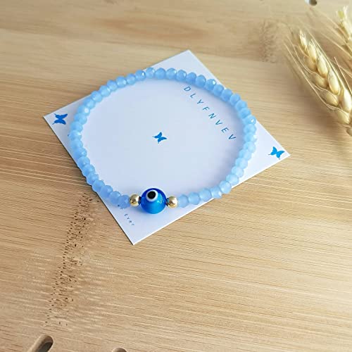 Evil Eye Crystal Bead Bracelet Freshwater Pearl Amulet Protection Good Luck Bracelet For Women Teen Girls2