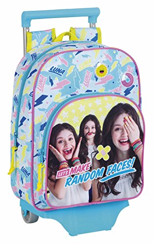 Safta Mochila Infantil Soy Luna 'Faces' Oficial Con Carro Safta 125x95mm