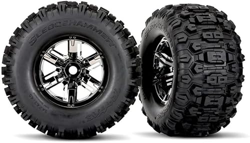 Traxxas Neumático y Ruedas X-Maxx Black Chrome Sledgehammer 7774A
