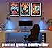 PPV 3Pcs Cool Gaming Wall Art Retro Video Gamer watercolor Posters Pictures Colorful Neon Gamepad Canvas Painting Prints for Boys Room Kids Gamer Room Bedroom for Boys Home Decoration