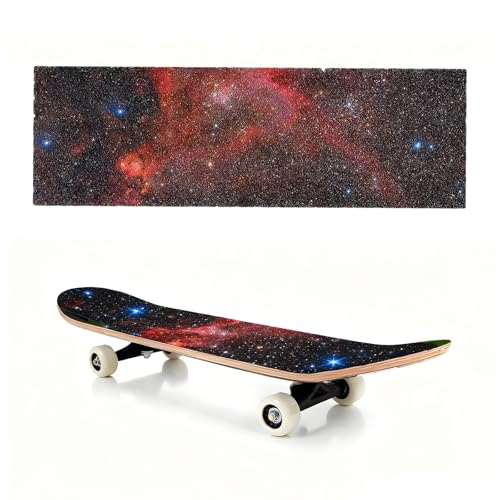 Floatdream Sandpapier, Longboard Schleifpapier, Premium Antirutschbelag, Hohe Rutschfestigkeit für Longboards, Stunt, Zubehör(Galaxienfarbe)