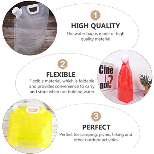 Bolsa dobrável para água de emergência BESPORTBLE, 4 peças, dobrável, dobrável, de água, para esport