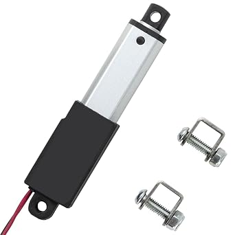 12V Mini Linear Actuator - 0.83 Inch Stroke, 42lbs/188N, 0.2"/s Speed, IP54 Electric Micro Linear Actuator with Mounting Brackets, Lightweight 0.09lbs, for Cabinets, Robotics, Home Automation