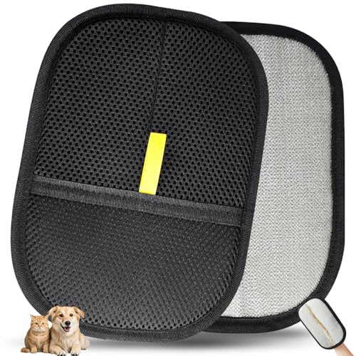 Image of 1 Pcs Pet Hair Removal Gloves Brush, Reusable Cat Dog Electrostatic Hair Remover Grooming Glove Tool