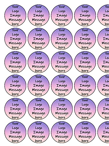 Cocktail Drinks Edible Toppers 30x 1.5" Personalised PRE- CUT PREMIUM RICE PAPER